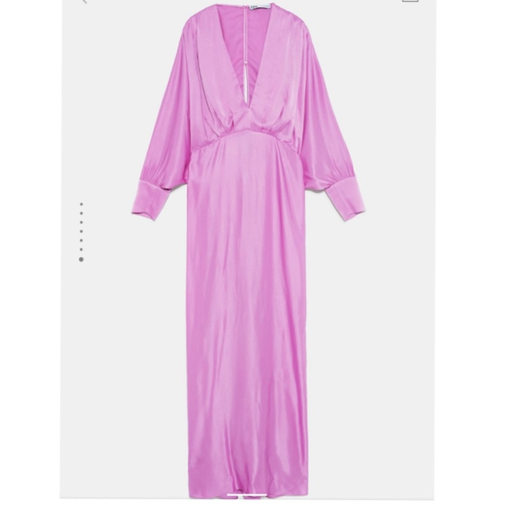 Zara pink satin dress LARGE